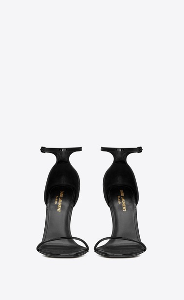 OPYUM Sandals in patent leather with a gold-toned heel
